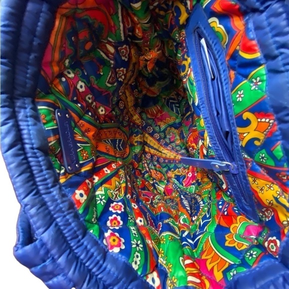 Vera Bradley Puffer Reversible Tote in Venitian Paisley Navy - Picture 8 of 14
